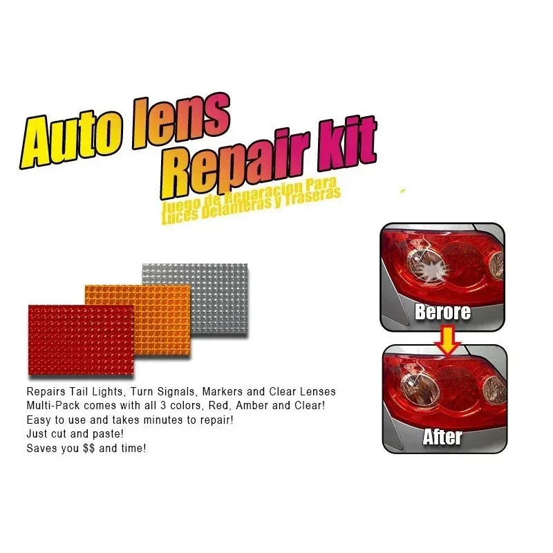 Kit de réparation pour optiques et feux arrière de voiture - Rouge et Ambre - Image 5