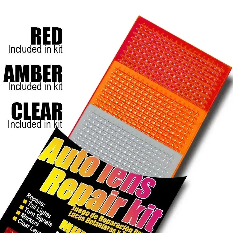 Kit de réparation pour optiques et feux arrière de voiture - Rouge et Ambre - Image 1