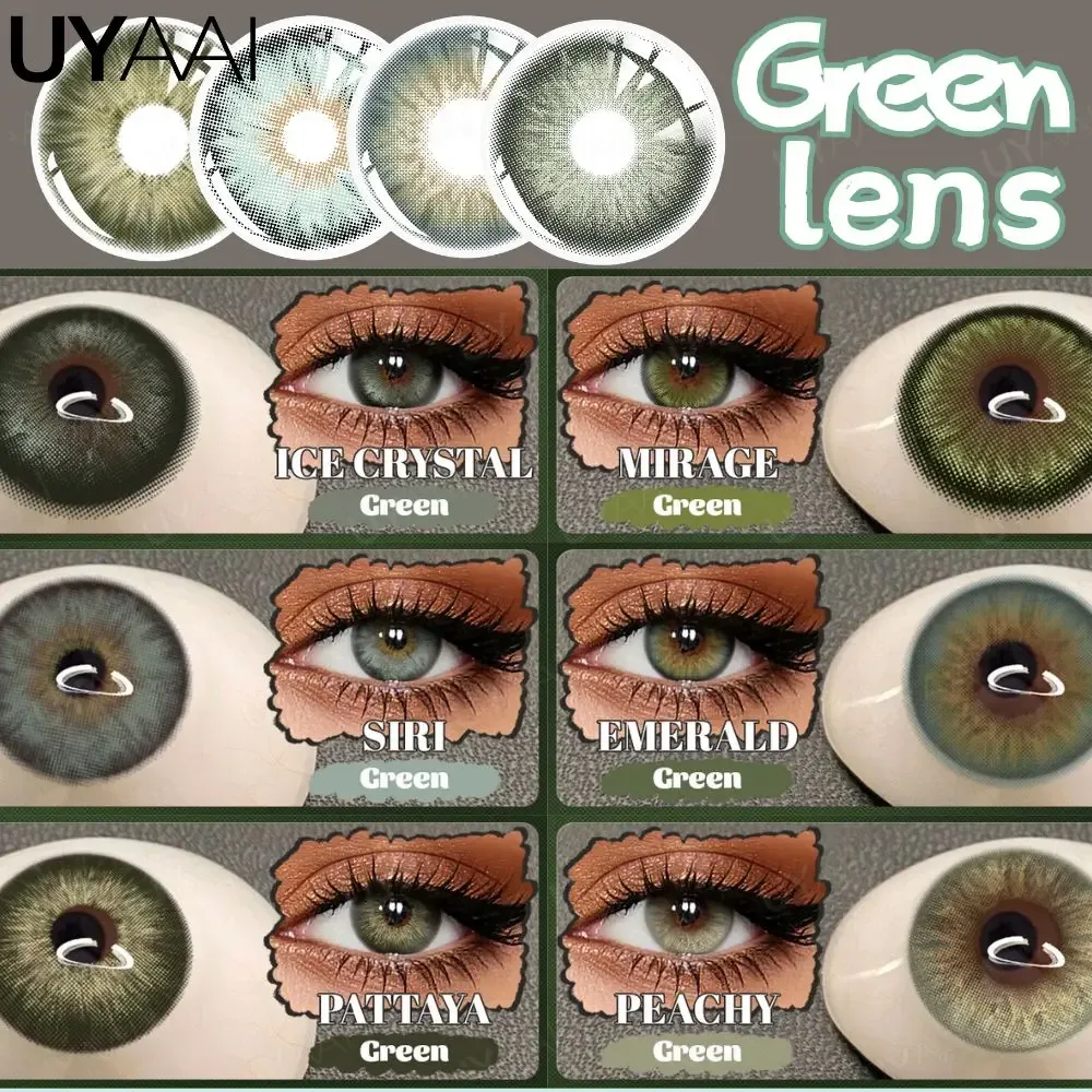 Lentilles de contact colorées UYAAI - Siri Green & Pattaya Green - Image 1