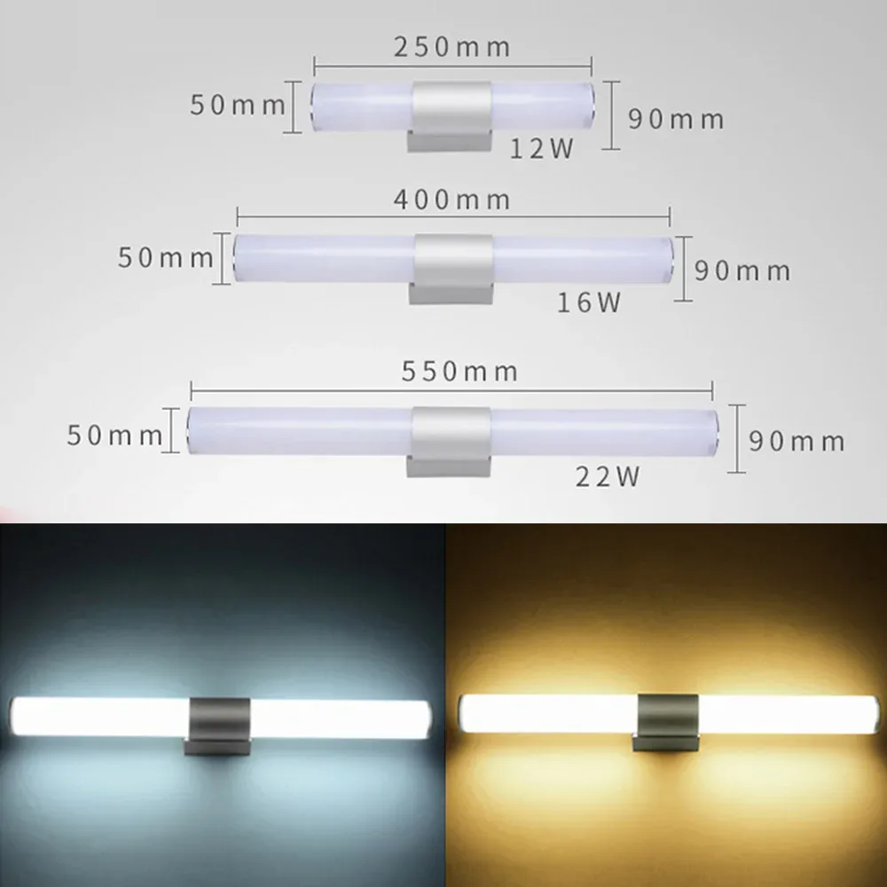 Applique murale LED pour miroir de salle de bain - 12W, 16W, 22W - Image 5