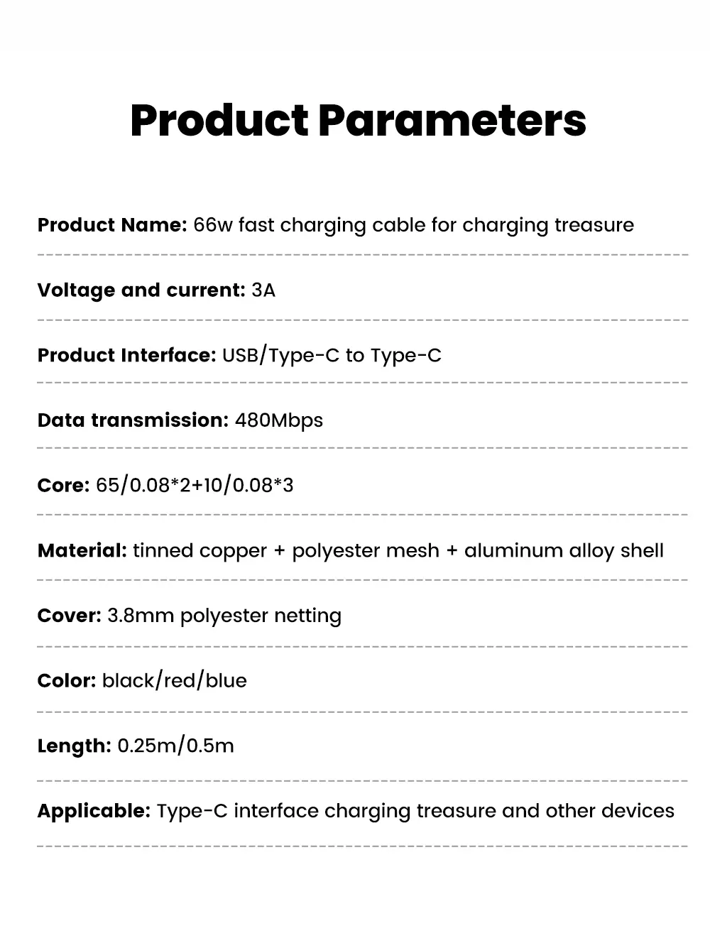 Packaging et dimensions