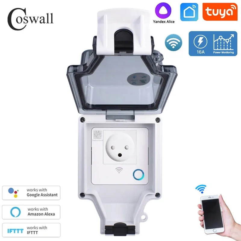 Prise connectée Coswall IP66 étanche (Israël) - Wifi et Minuterie programmable - Image 2