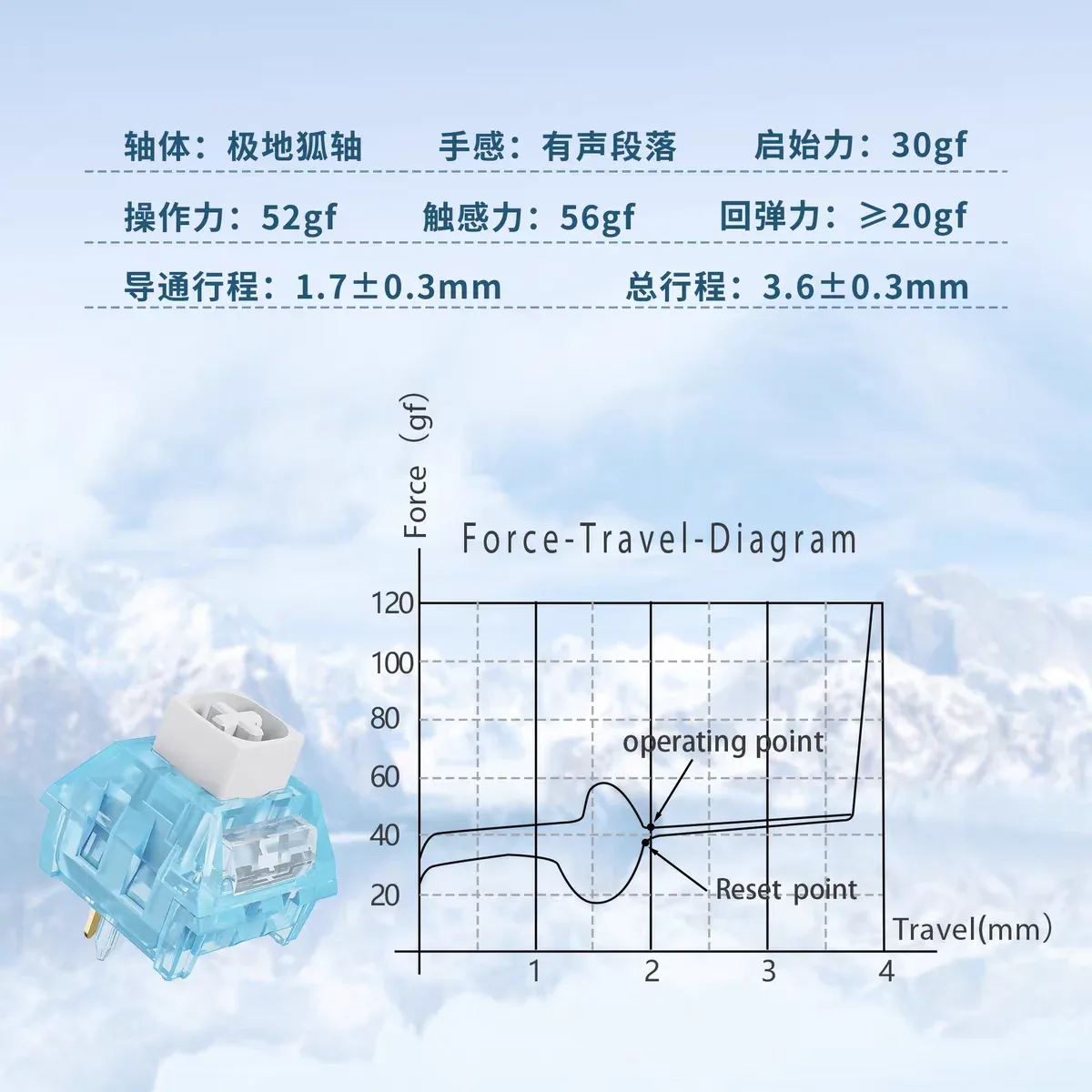 Kailh Arctic Fox Detail