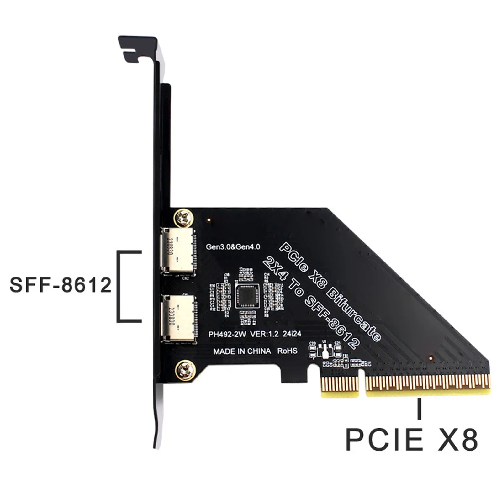 Carte Adaptateur PCIe 4.0 x8 vers Oculink SFF-8612 pour SSD NVMe et Carte Graphique Externe - Image 6