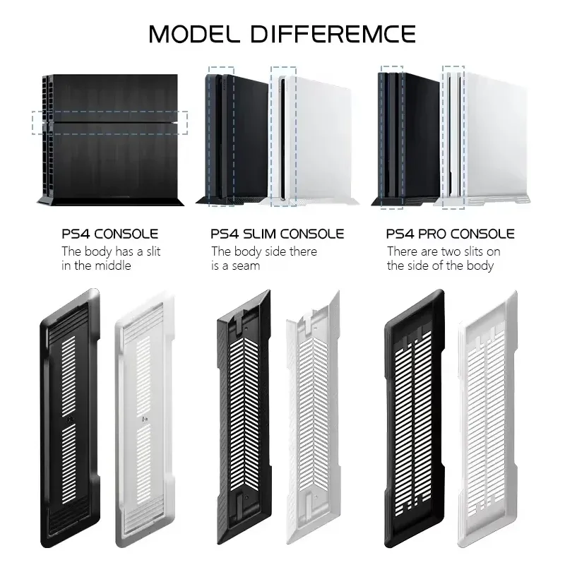 Support vertical de refroidissement antidérapant DATA FROG pour PS4, PS4 Pro et PS4 Slim - Image 4