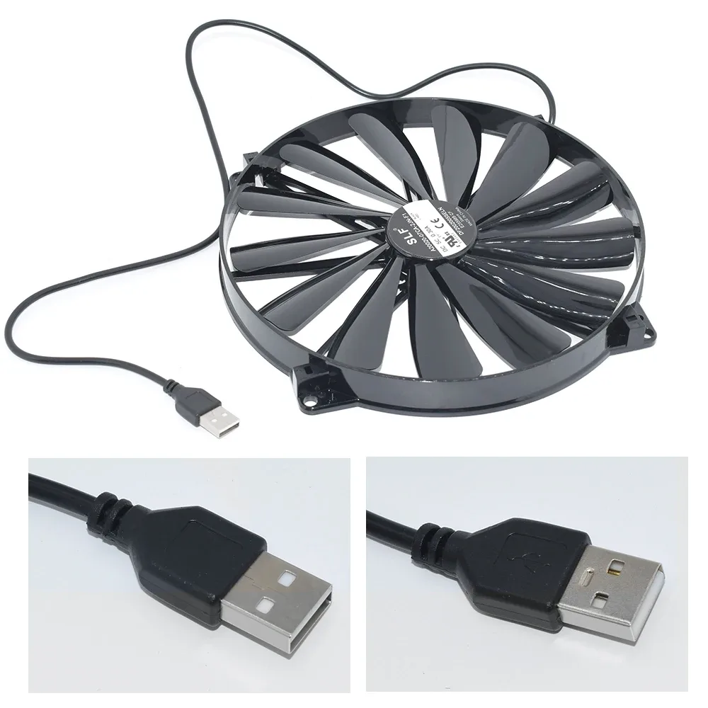 Ventilateur de refroidissement USB pour ordinateur portable - 200 x 200 x 20 mm - 5V 0,30A - Modèle A20020-07CA-2JN-F1 - Image 6