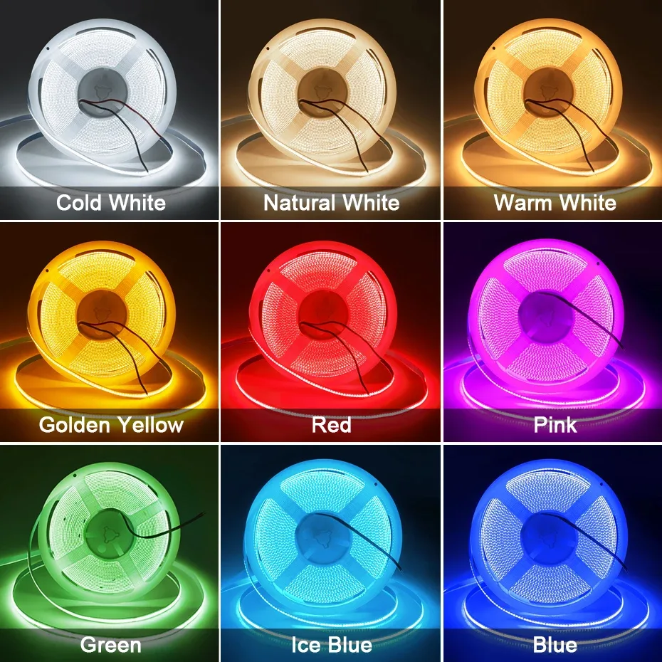 Ruban LED COB Flexible 24V - 320 LEDs/m - Haute Luminosité (0,5-10m) - Image 5