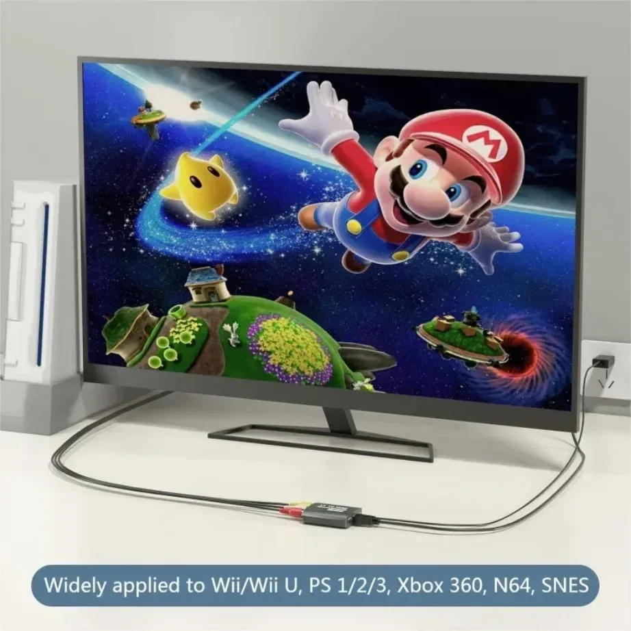 Convertisseur RCA AV vers HDMI - Adaptateur 1080p pour PS1/PS2/PS3, Xbox, Wii, N64 et Magnétoscope - Image 4