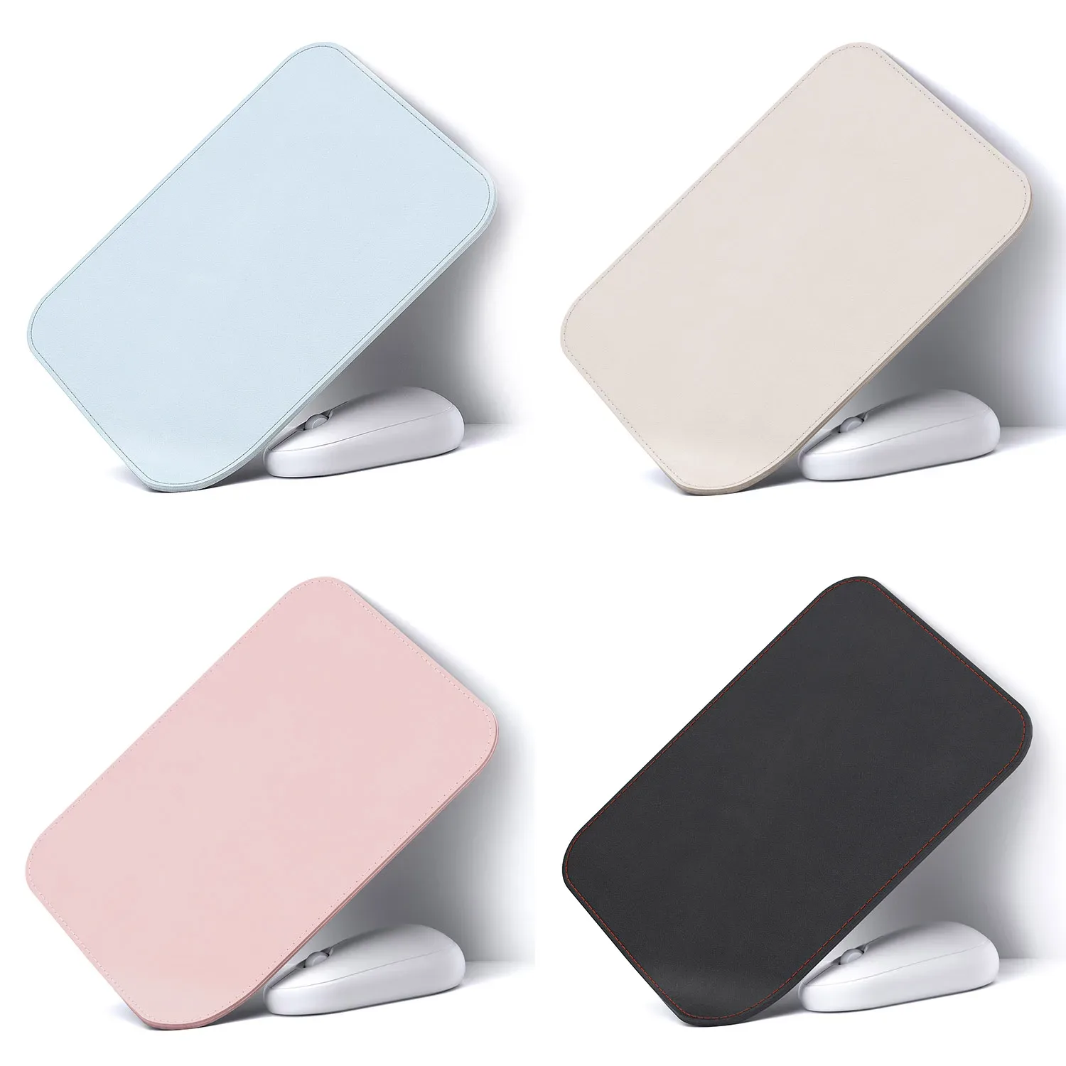 Petit tapis de souris en cuir PU imperméable et antidérapant - Image 1