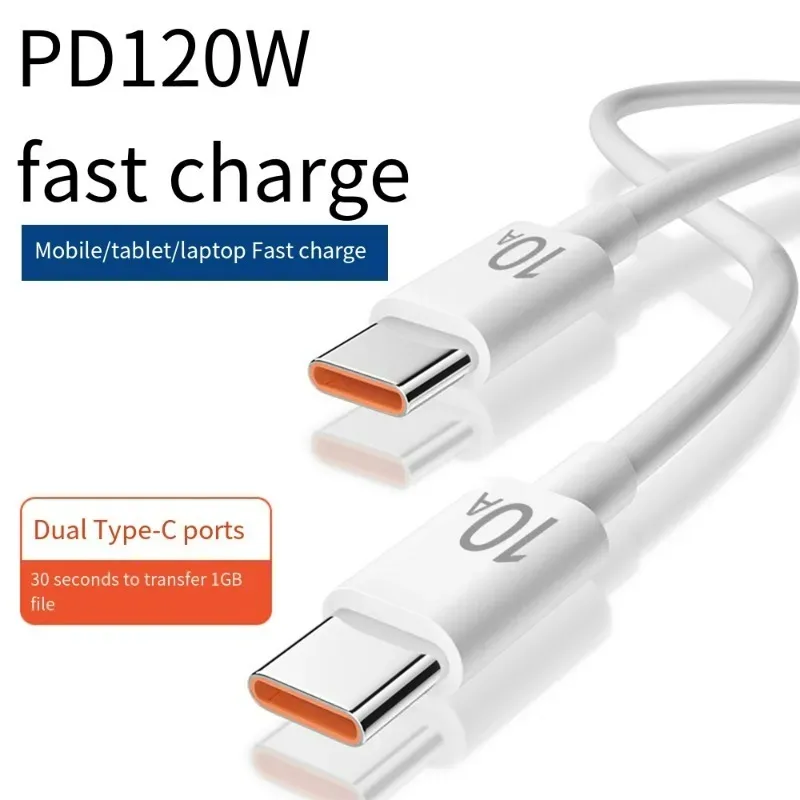 Câble USB-C 10A – Charge Ultra-Rapide et Transfert de Données (USB-A/USB-C vers USB-C) - Image 5