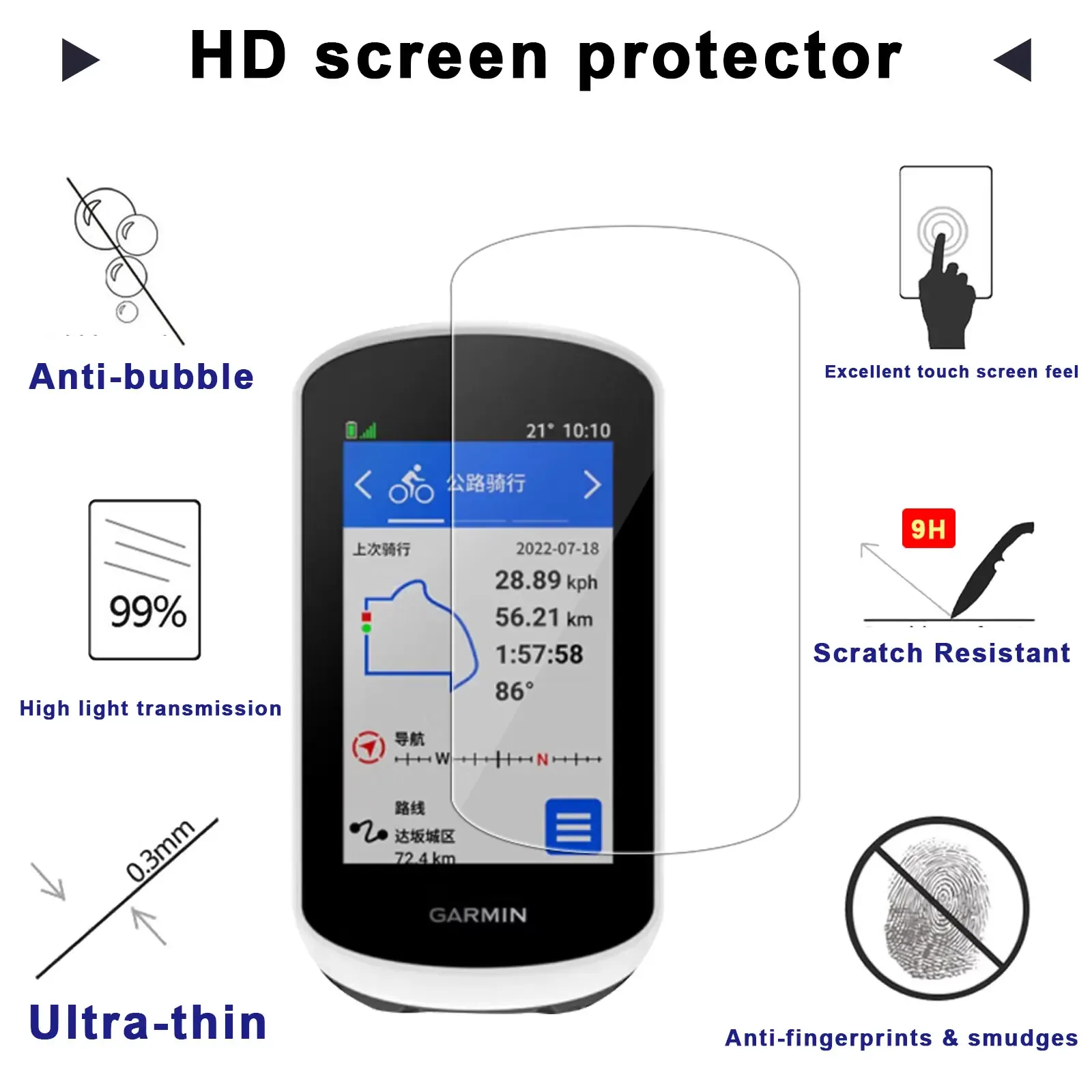 Coque en Silicone et 2 Protections d'Écran en Verre Trempé pour Garmin Explore 2 - Image 5