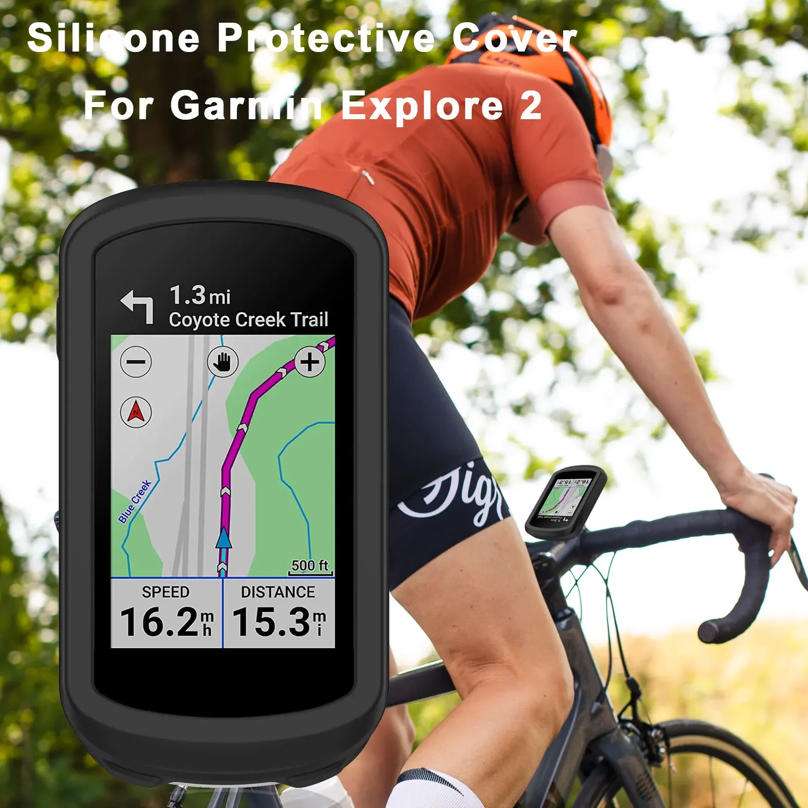 Coque en Silicone et 2 Protections d'Écran en Verre Trempé pour Garmin Explore 2 - Image 6