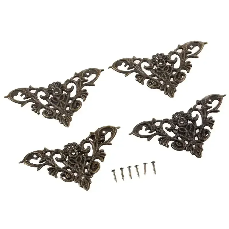 Lot de 12 coins de protection décoratifs de style antique pour boîtes, meubles et albums - Image 4