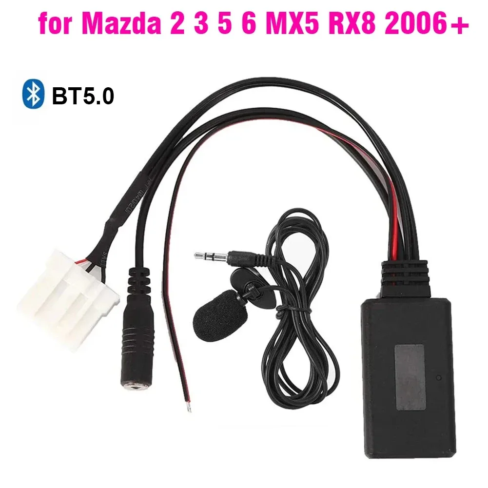 Adaptateur Bluetooth AUX avec microphone mains libres pour Mazda 2, 3, 5, 6, MX5, RX8 et CX7 (2006-2007) - Image 1