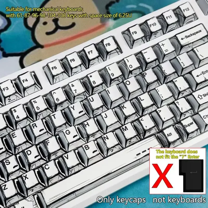 Ensemble de touches style Comic pour clavier mécanique (136 touches) - Image 4