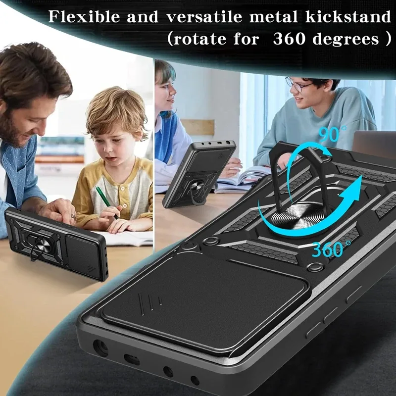 Coque antichoc avec anneau de support magnétique et protection d'objectif pour Xiaomi 15 / 15 Pro - Image 5