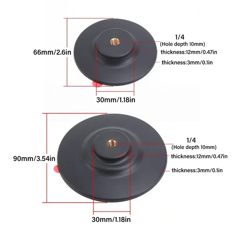 Support adhésif pour caméra avec vis 1/4" pour reflex et voiture - Image 6