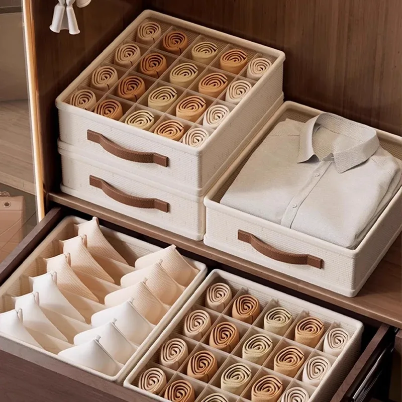 Organisateur de rangement pour sous-vêtements, soutiens-gorge et chaussettes - 6/7/20 compartiments - Image 3