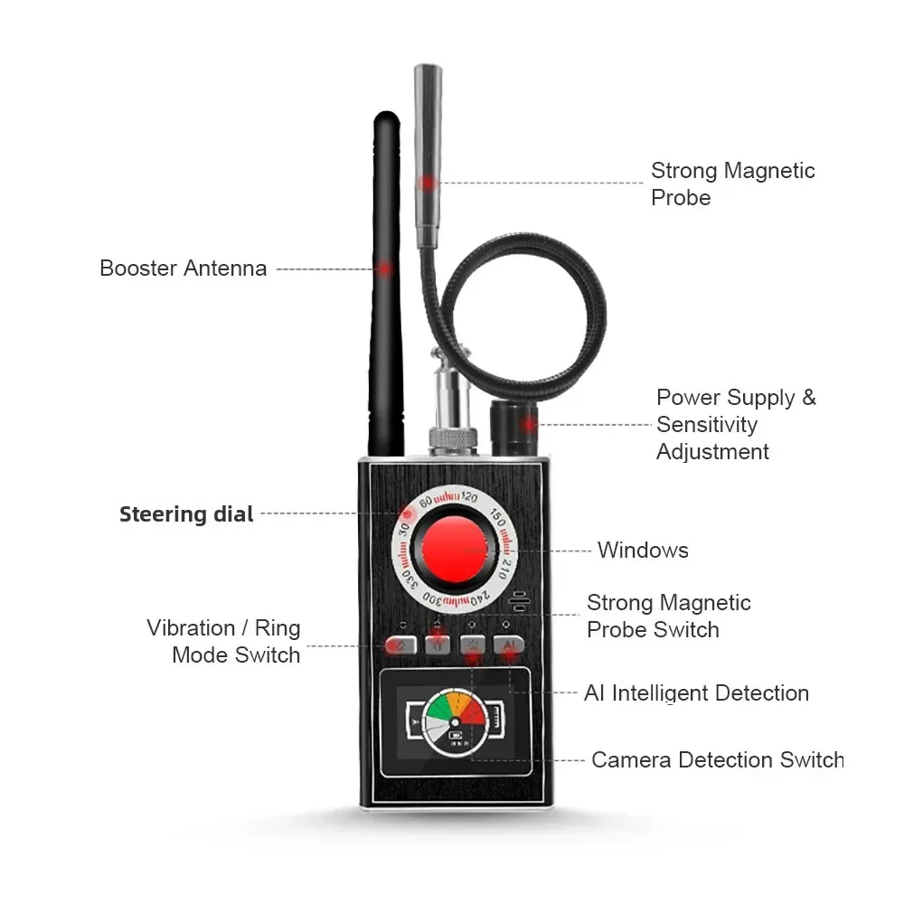 Détecteur anti-espion K88 : Scanner de signaux RF, GPS et micros GSM - Image 6