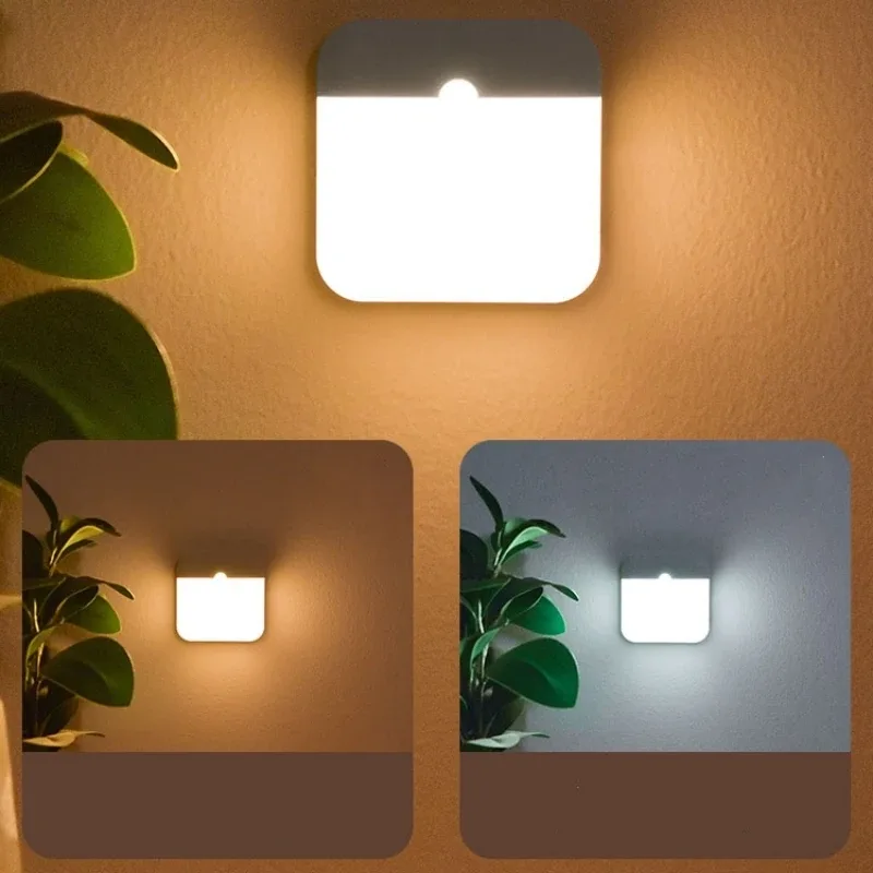Lampe LED carrée à détecteur de mouvement rechargeable USB - Image 3