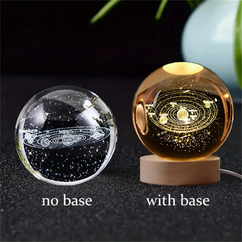 Boule de cristal Saturne 3D