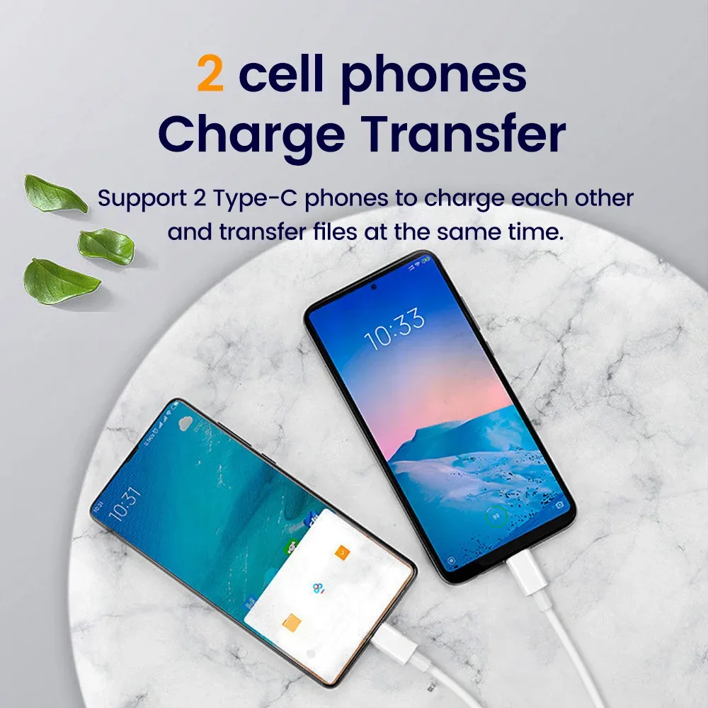 Câble Olaf USB-C vers USB-C (30 cm) - PD 60W - Charge rapide - Image 4
