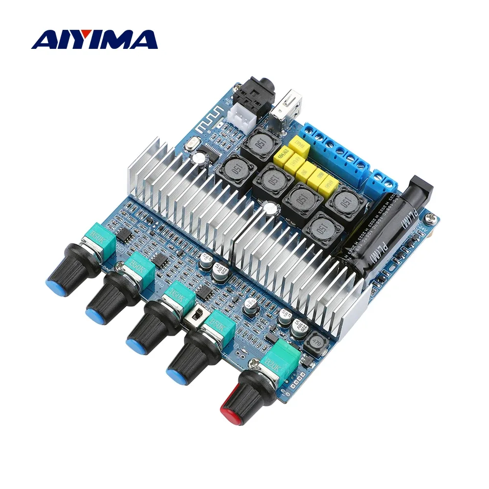 AIYIMA TPA3116 Amplificateur de Puissance 2.1 Bluetooth 5.0 HiFi - 2x50W + 100W - Image 1