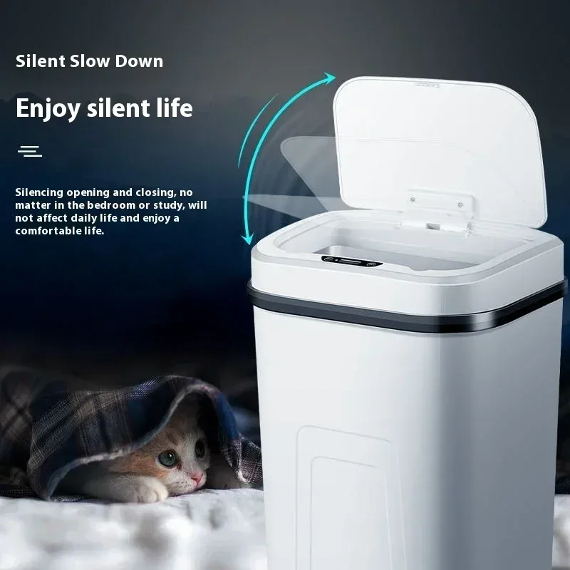 Poubelle intelligente 15L avec capteur de mouvement automatique 2