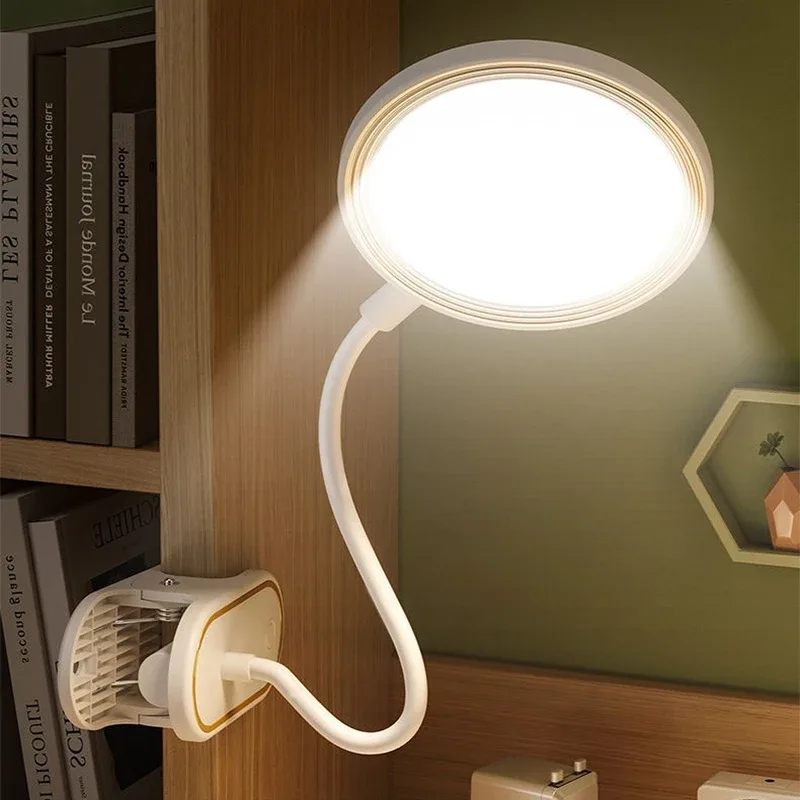Lampe de lecture LED rechargeable à pince avec protection oculaire et 3 modes de luminosité - Image 4