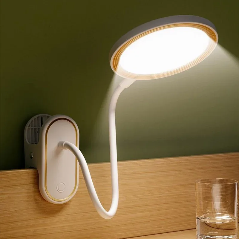 Lampe de lecture LED rechargeable à pince avec protection oculaire et 3 modes de luminosité - Image 1