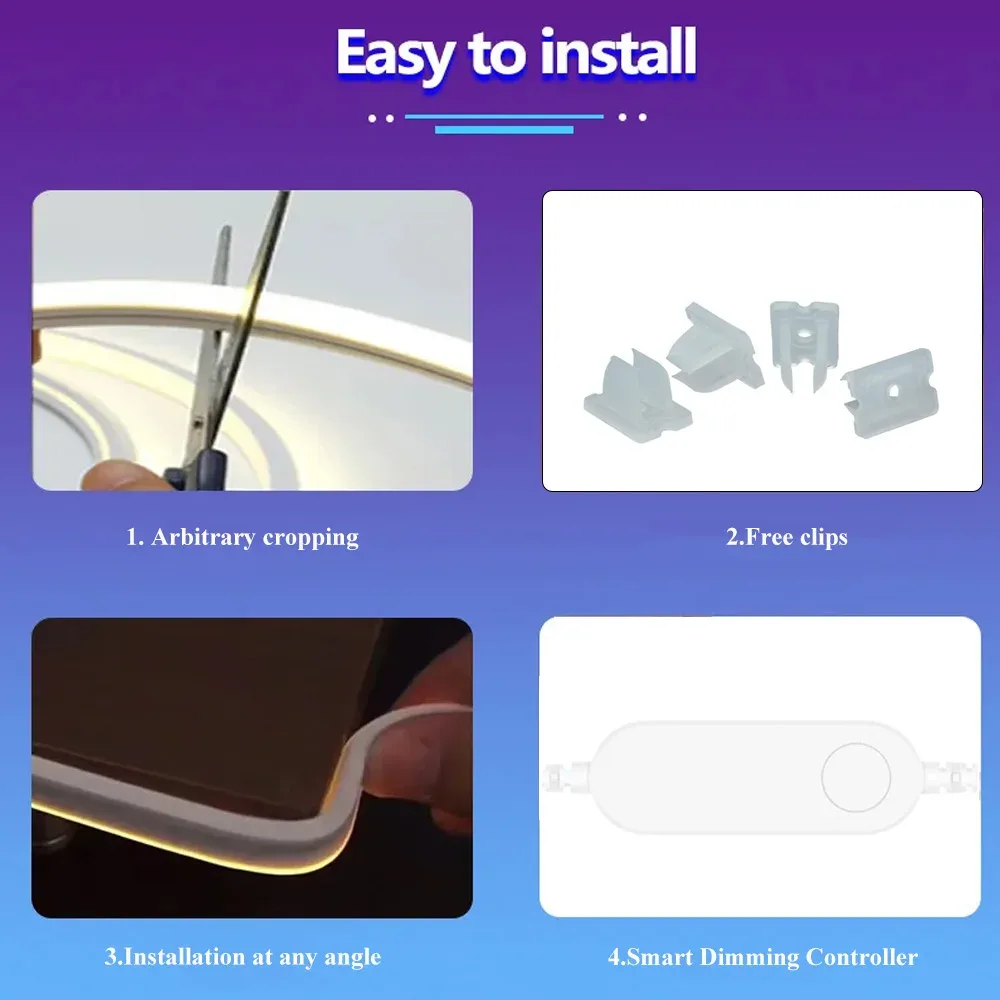 Ruban LED Néon Flexible Connecté Wi-Fi (Compatible Apple HomeKit) - Blanc Variable 3000-6500K - Étanche 12V - Image 5