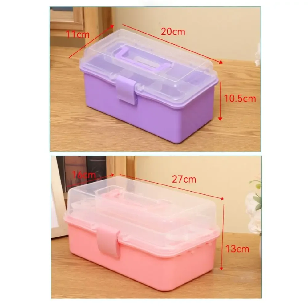Boîte de rangement pliable à 2/3 niveaux pour maquillage et accessoires de beauté 6