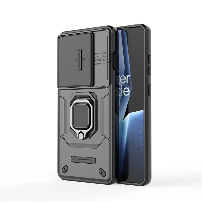 Coque de protection avec cache caméra coulissant et anneau magnétique pour OnePlus - Image 6