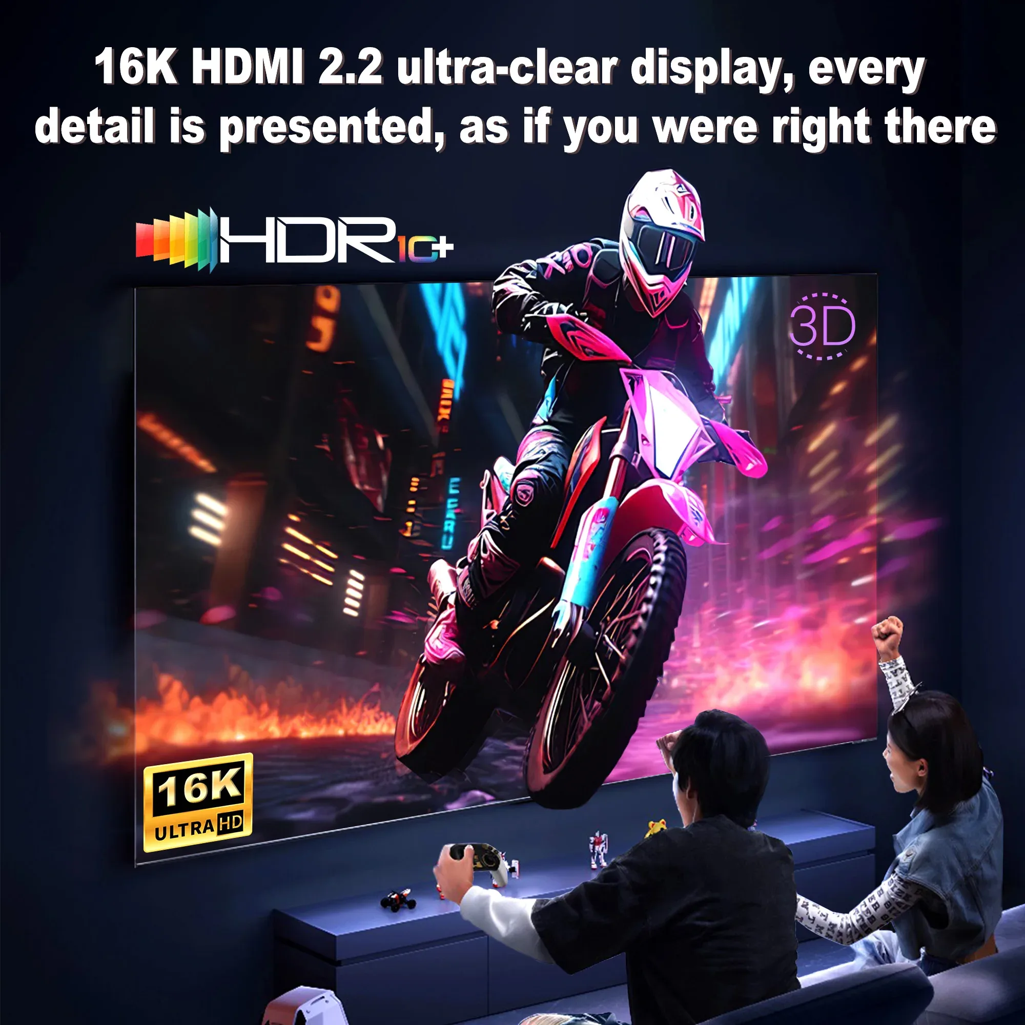 Câble HDMI 16K @ 60Hz (Compatible 8K @ 120Hz et 4K @ 240Hz) pour PS5, Xbox, PC et TV - Image 4