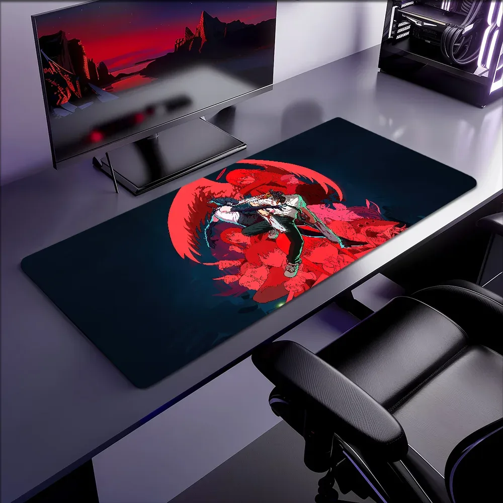 Tapis de souris de jeu XL antidérapant avec bords cousus - Image 1