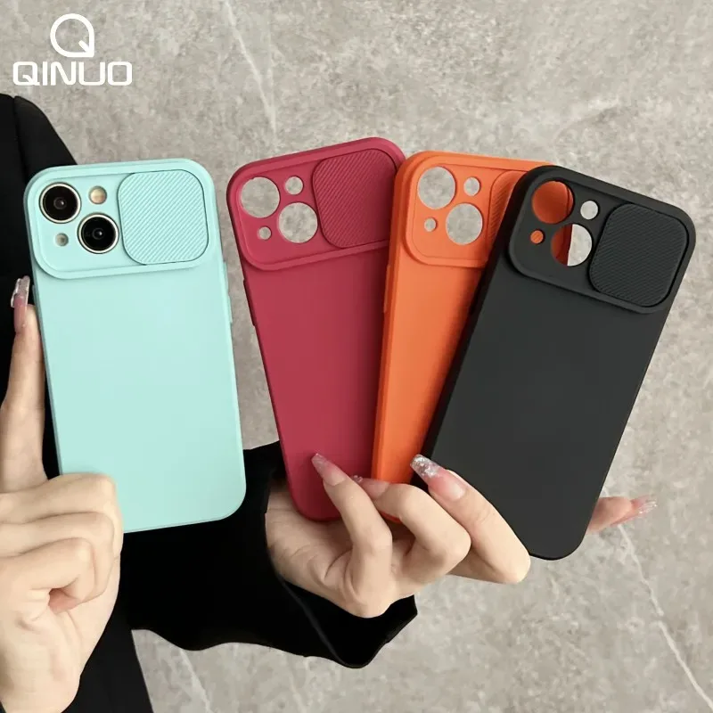 Coque antichoc avec protection de caméra coulissante pour iPhone - Image 1