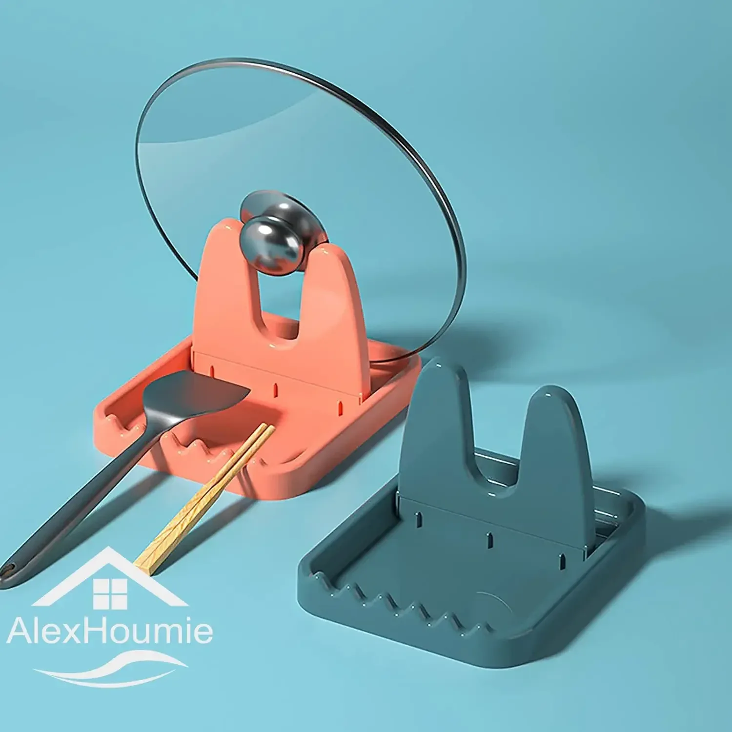 Support de couvercle pliable et repose-ustensiles de cuisine - Image 5