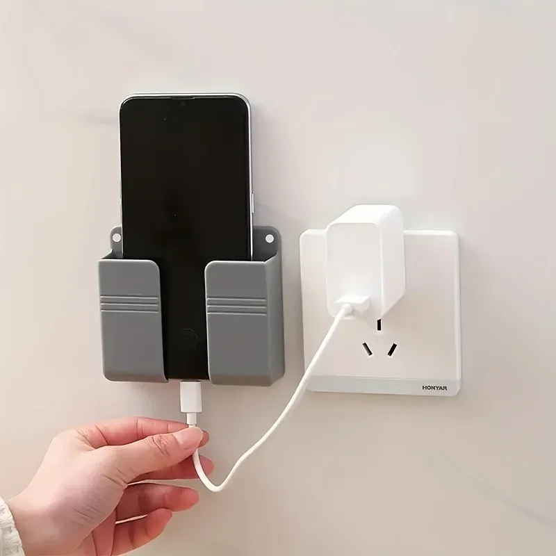 Support mural pour téléphone portable et boîte de rangement sans perçage - Image 1