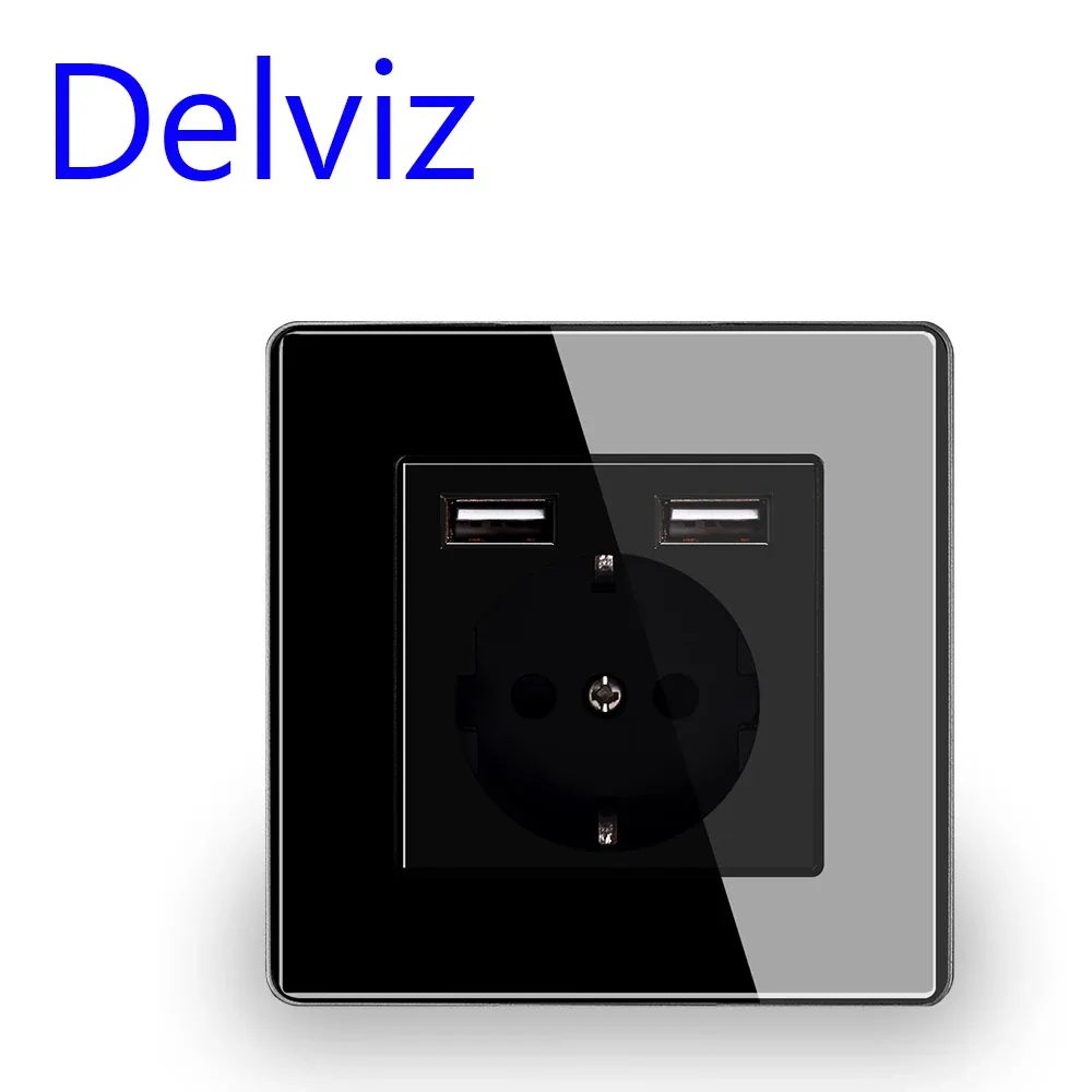 Prise de courant Delviz avec ports USB - Standard UE, 16A, 86mm - Image 5