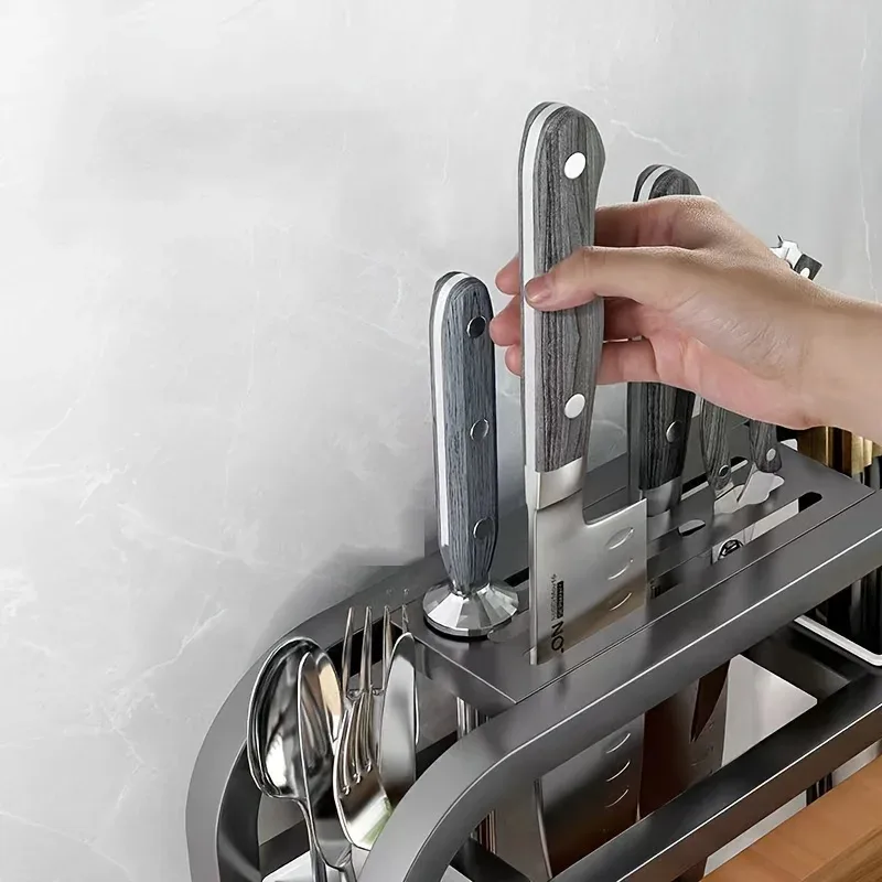 Support de rangement pour couteaux et planches à découper en acier inoxydable - Image 6