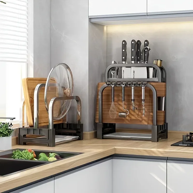 Support de rangement pour couteaux et planches à découper en acier inoxydable - Image 2