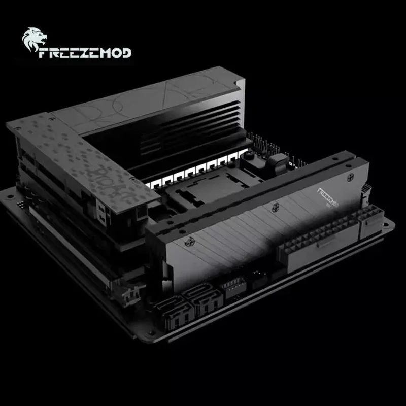 MEO-PMOAB-G - Bloc de refroidissement liquide et dissipateur thermique pour RAM DDR4/DDR5, Support Gen 5, Tout aluminium - Image 1