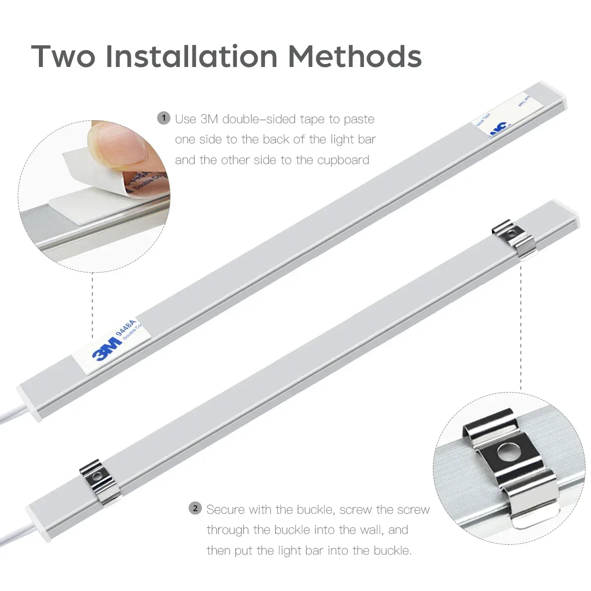 Réglette LED sous-meuble en aluminium avec capteur de mouvement et intensité variable - Image 5