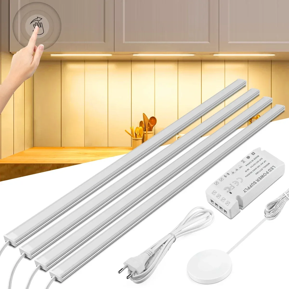 Réglette LED sous-meuble en aluminium avec capteur de mouvement et intensité variable - Image 2