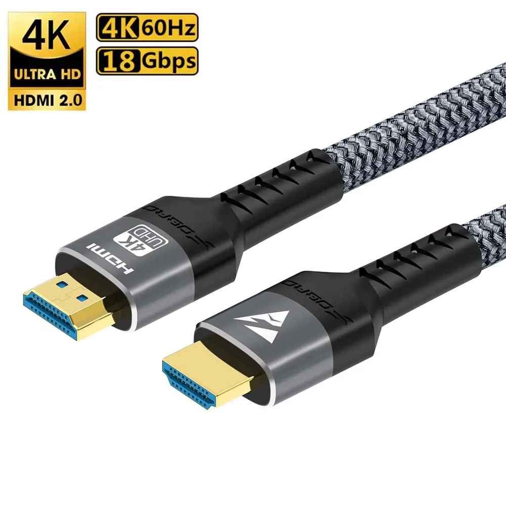 Câble HDMI 2.0 4K Haute Vitesse 18Gbps - Compatible HDR10, eARC, PS5 et PC - Image 1