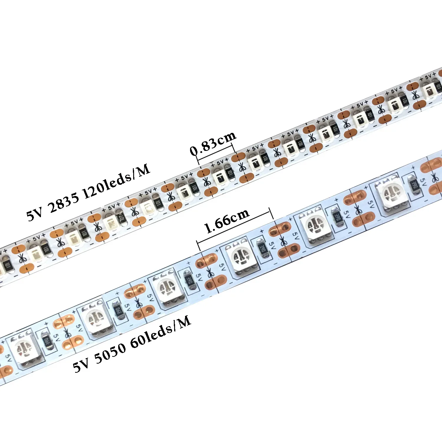 Ruban LED Flexible Ultraviolet (UV) 395-405nm 5V/12V SMD 2835/5050 60/120 LED/m 2
