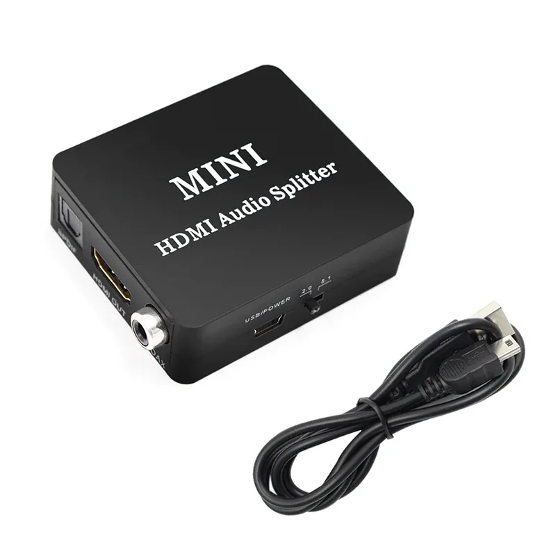 Extracteur Audio HDMI vers SPDIF Optique, Coaxial et Jack 3,5 mm - Support 2CH / 5.1CH 4
