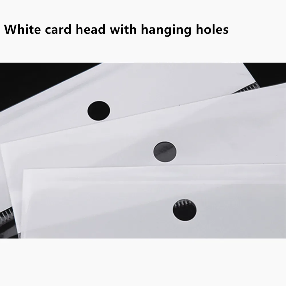 Lot de 200 sachets transparents auto-adhésifs avec support cartonné et trou de suspension - Image 4