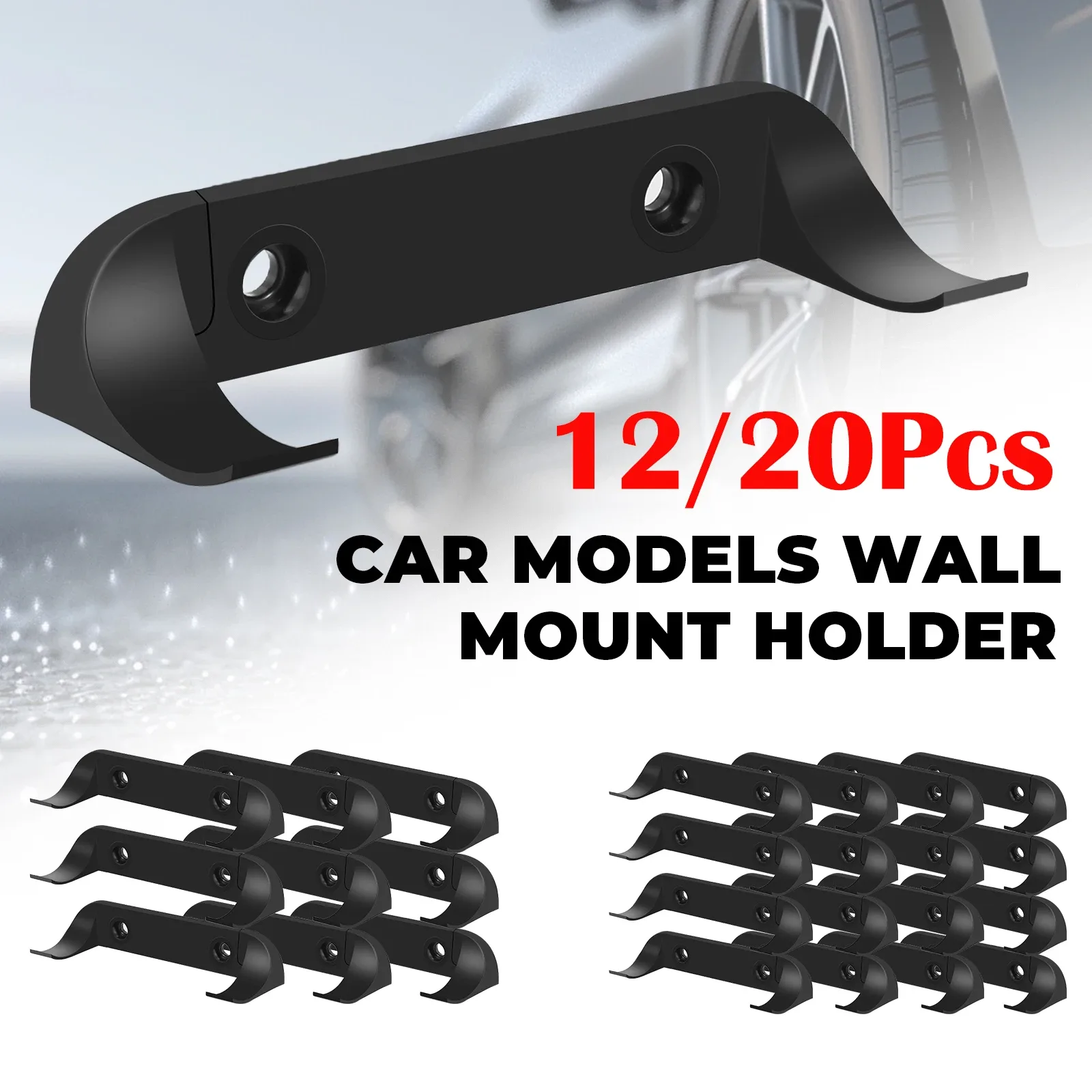 Support mural pour voitures miniatures (Lot de 12/20 pièces) - Compatible Lego - Image 1