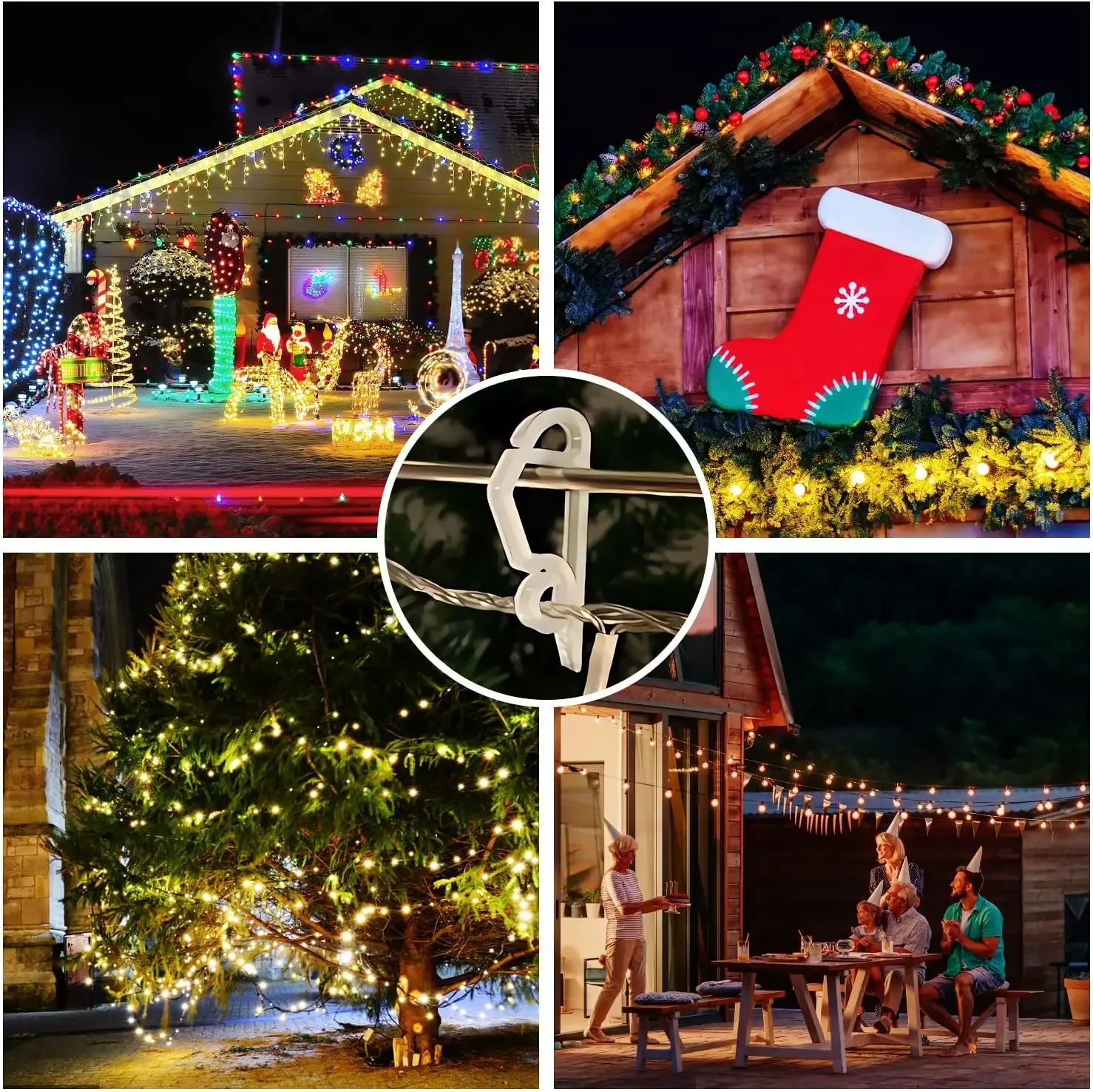 Crochets de gouttière extérieurs pour guirlandes lumineuses de Noël - Image 6